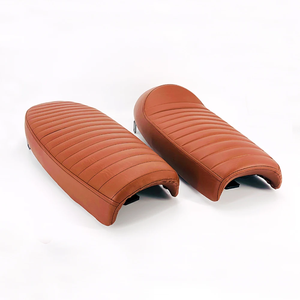 
Custom Retro Motorcycle Seat Universal Modify Seat Leather Front Driver Rear Passenger 2 Up Cushion 