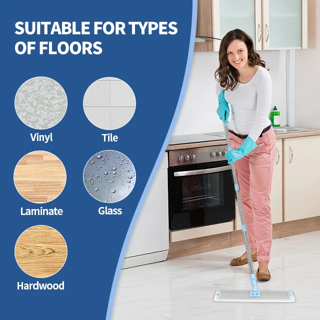 Compact Microfiber Spin Mop Set Aluminum Pole Durable 360 Degree Dry Wet Function Mop for Floor Cleaning