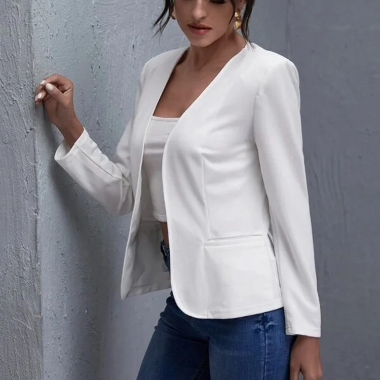  New arrivals Atmosphere Tailored White Slim fit Blazer Formal Casual blazer For Women