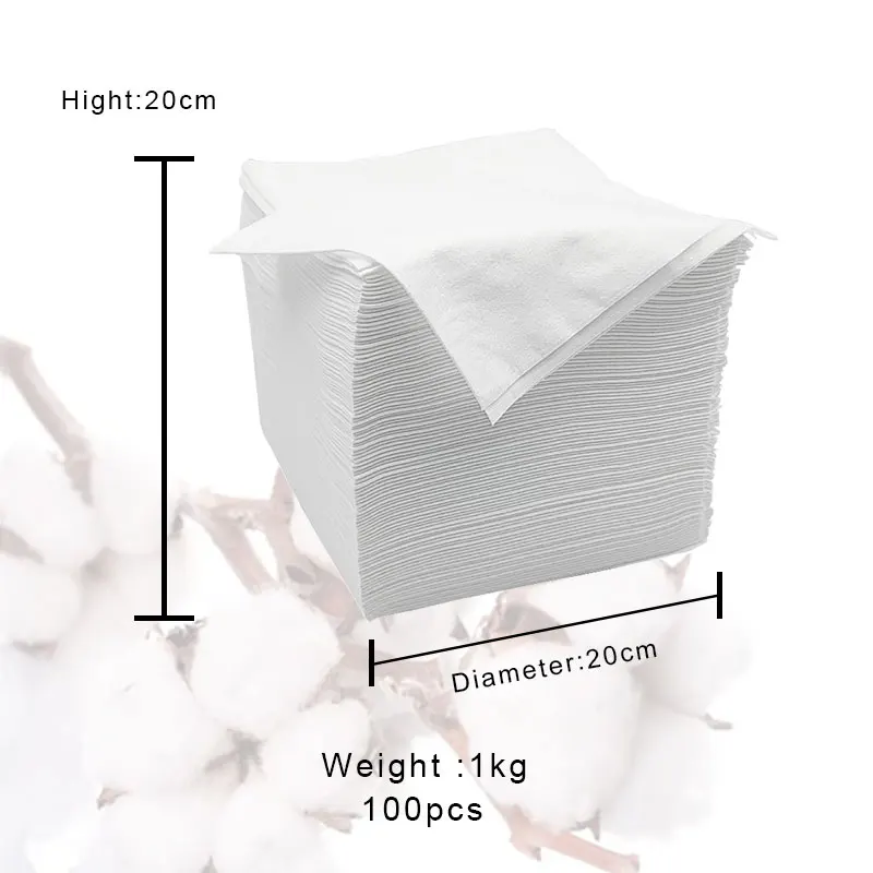 50pcs/ pack Wholesale customized biodegradable disposable 100% viscose towels for beauty pedicure spa hair salon