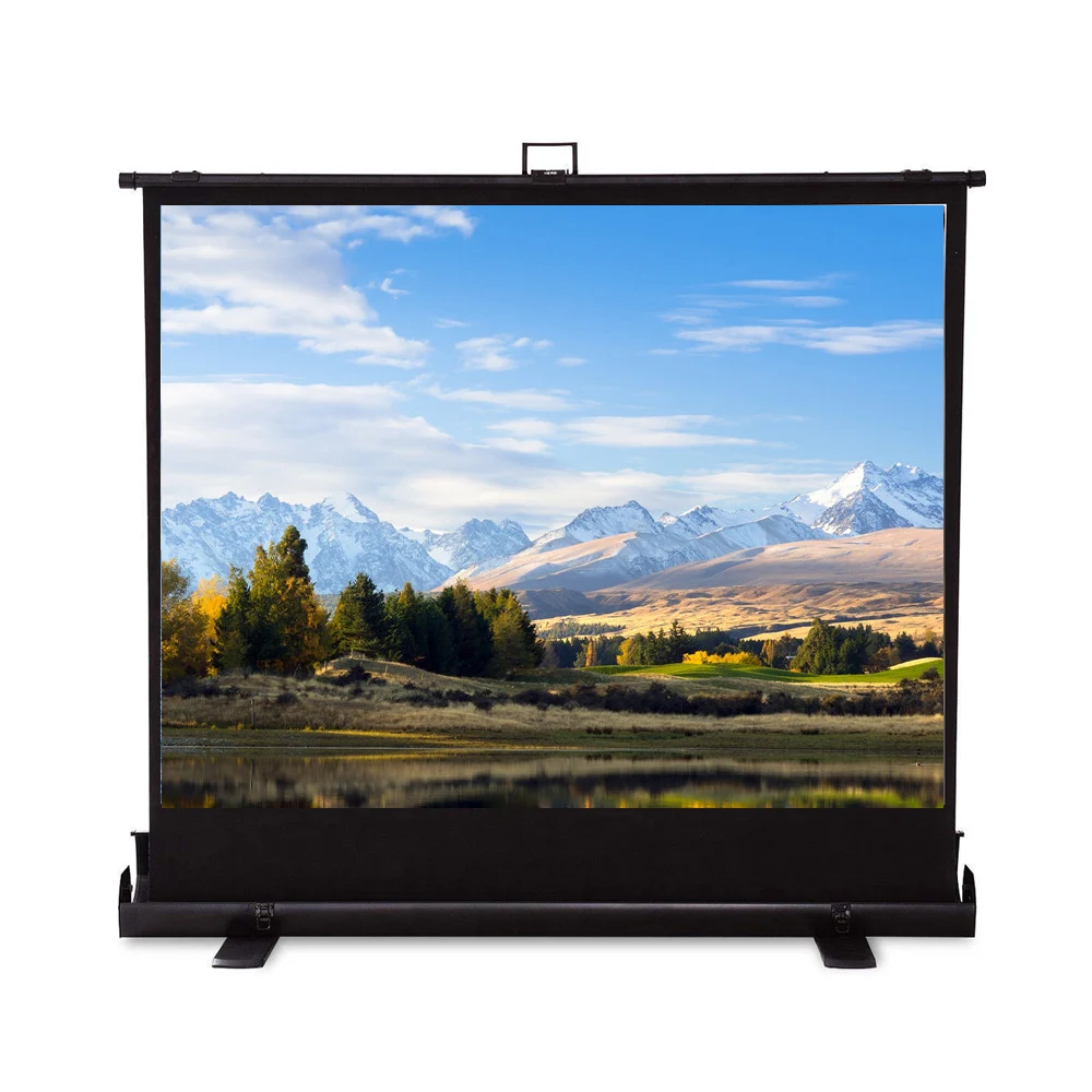 80inch 4:3 Floor Rising Projection Screen, Outdoor Portable Flim Projector Screen Movie Screen for Home Theater Good Price