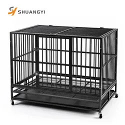 Veterinary Stackable Silver Dog Crate Stainless steel dog cage puppy cage with try large size