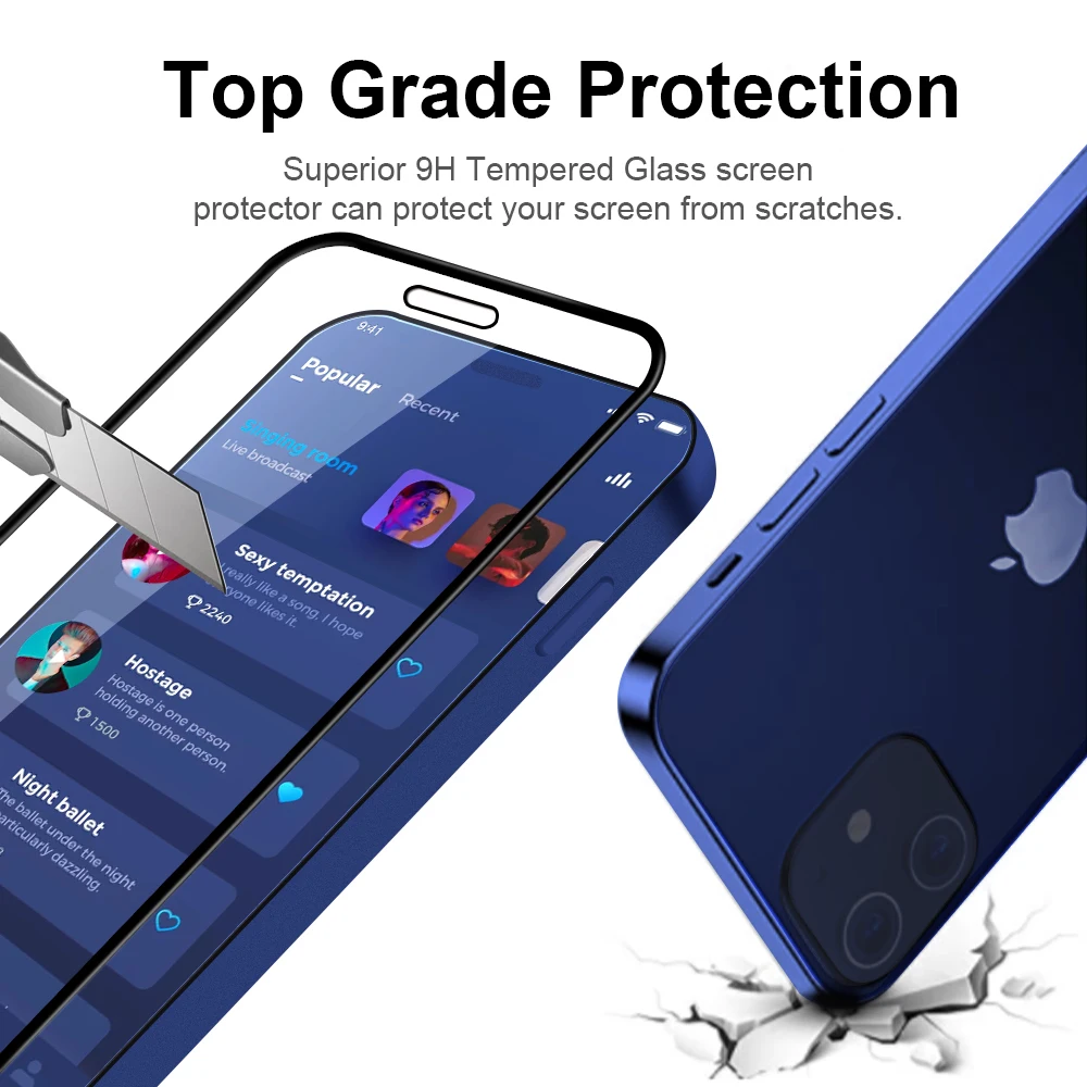
Shinebright 9H Explosion Proof Screen Protector Tempered Glass for Cell Phone 