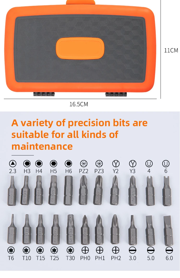 OEM Screwdriver Bits & Sockets Set Home Repair Tool Kit with Storage Case for Furniture/Car/Computer/Electronics Maintenance