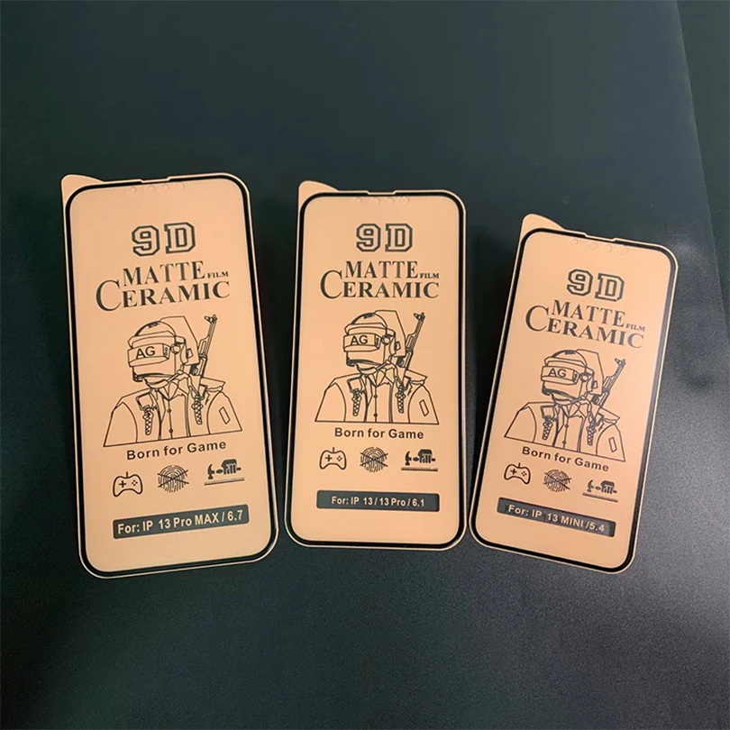 9D 18D 21D 100D anti fingerprint protective film For iPhone 13 12 11 Pro Max  Ceramics Tempered Glass Screen