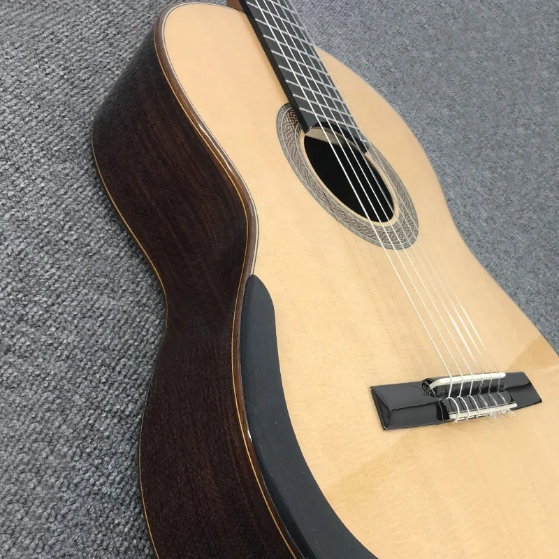 Master grade handmade concentrated lattice sound bracing system solid spruce top classical guitar for sale
