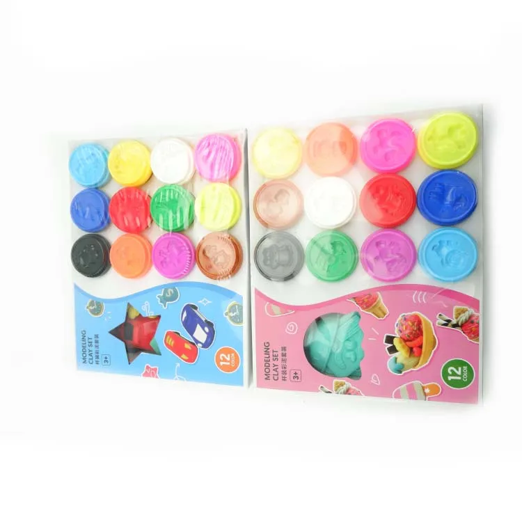 Kids slime Manufacturer diy air dry clay color 12 pots 50 Grams Play Dough Toy with Muti Colors