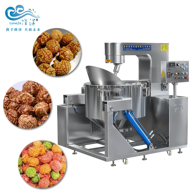 Top Quality Full Automatic Big Capacity Machine For Snack Popcorn Products Making Machine Manufacturer Cost