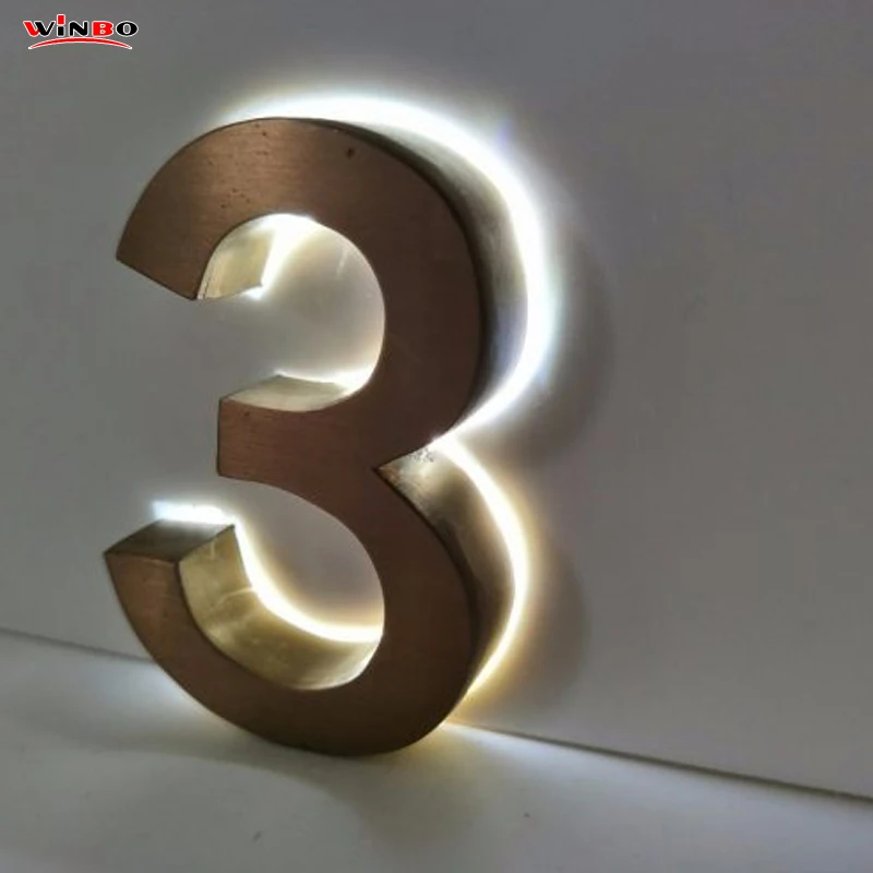  Custom Backlit Led Letter Sign Metal Outdoor Illuminated 3D Signage Channel