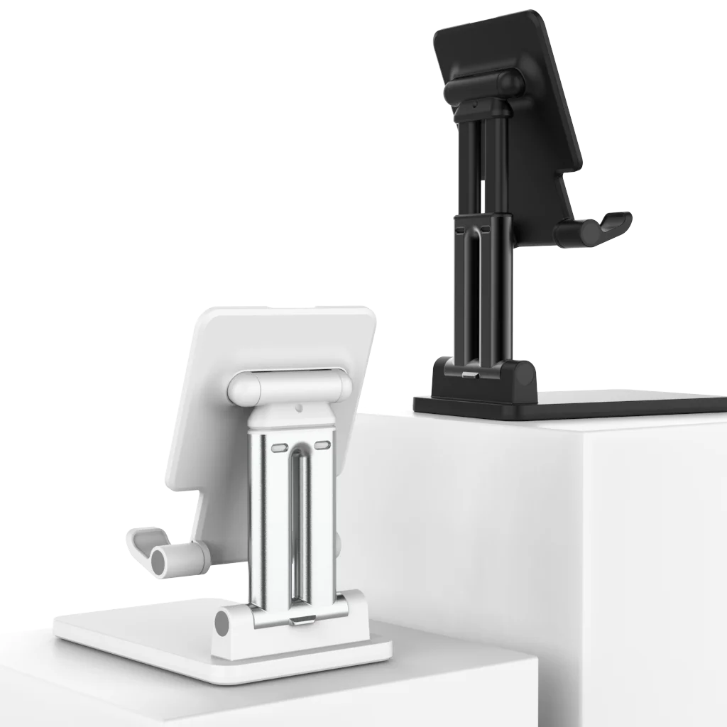 Leyi desktop calcium carbonate folding portable light adjustable height flexible desk outdoor phone stand holder for iphones pad