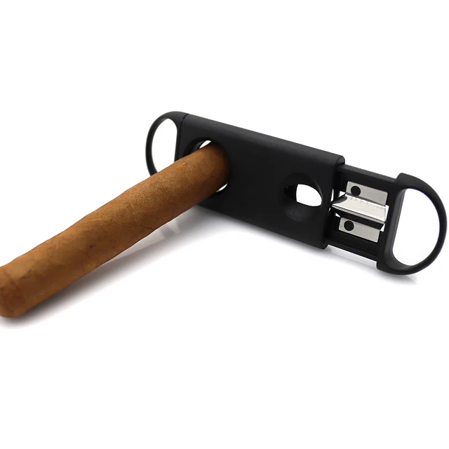custom logo black cutters accessories tool  v cut scissors cigar cutter for ladies