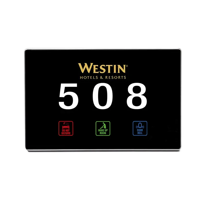 Роскошный Сенсорный электронный номер номера не беспокоить умная дверная табличка отеля