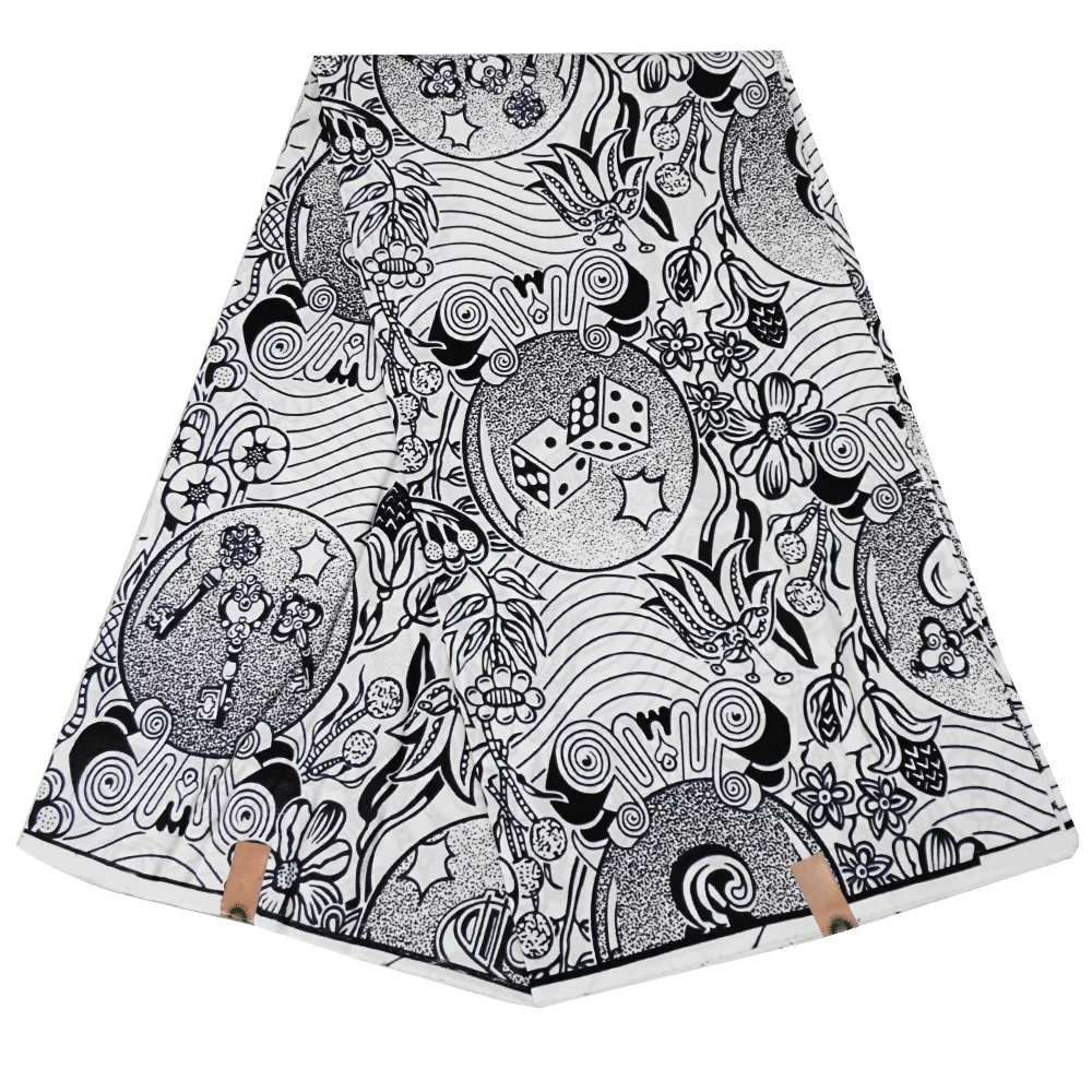 ACI Hot Selling African Wax Fabric Batik 100% Cotton Tissus Wax African Print Ankara Fabric Real Wax Africa Fabric 6 Yards