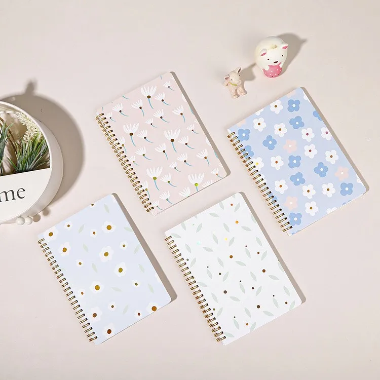 Wholesale flower B5 A5 A6 A7 80sheets  hardcover student spiral coil notebook