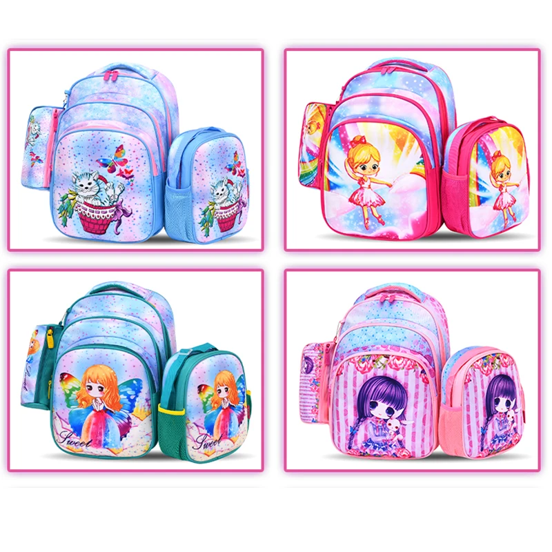 fashion 16 inch 3 pieces set 3D EVA original cartoon character design  bolsos escolares  school bag for kids