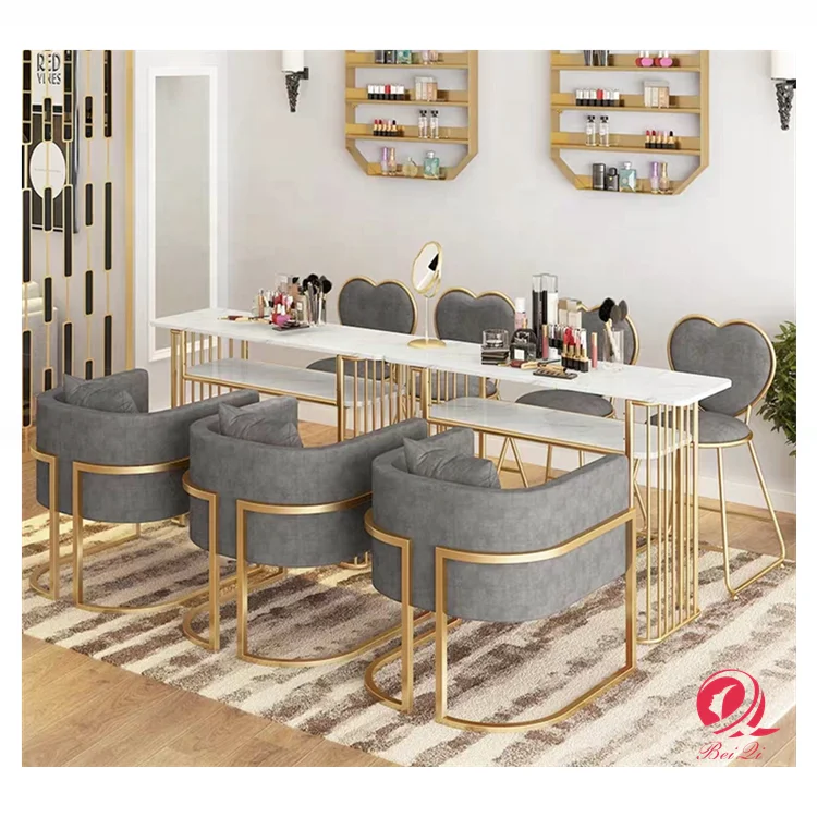 
Modern ultra double pink vintage nail station furniture manicure table 