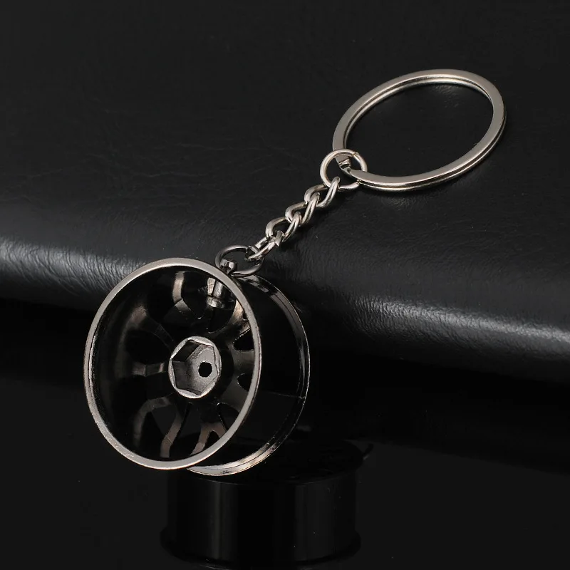 Creative Gift Car Modification Mazda Rotary Engine Metal Advertising Waist Hanging Key Ring Pendant Keychain