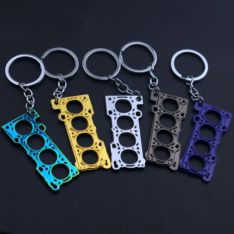 Wholesale Mini Simulation Engine Gasket Keychain Zinc Alloy Auto Parts 3D key chain Creative Gifts Custom Logo Car Key Chain