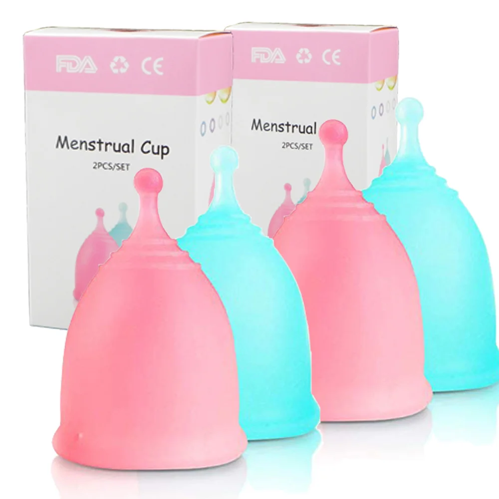 CE 100% Medical Silicone Female Reusable Silicone Menstrual Cup Period Soft Medical Moon Cups