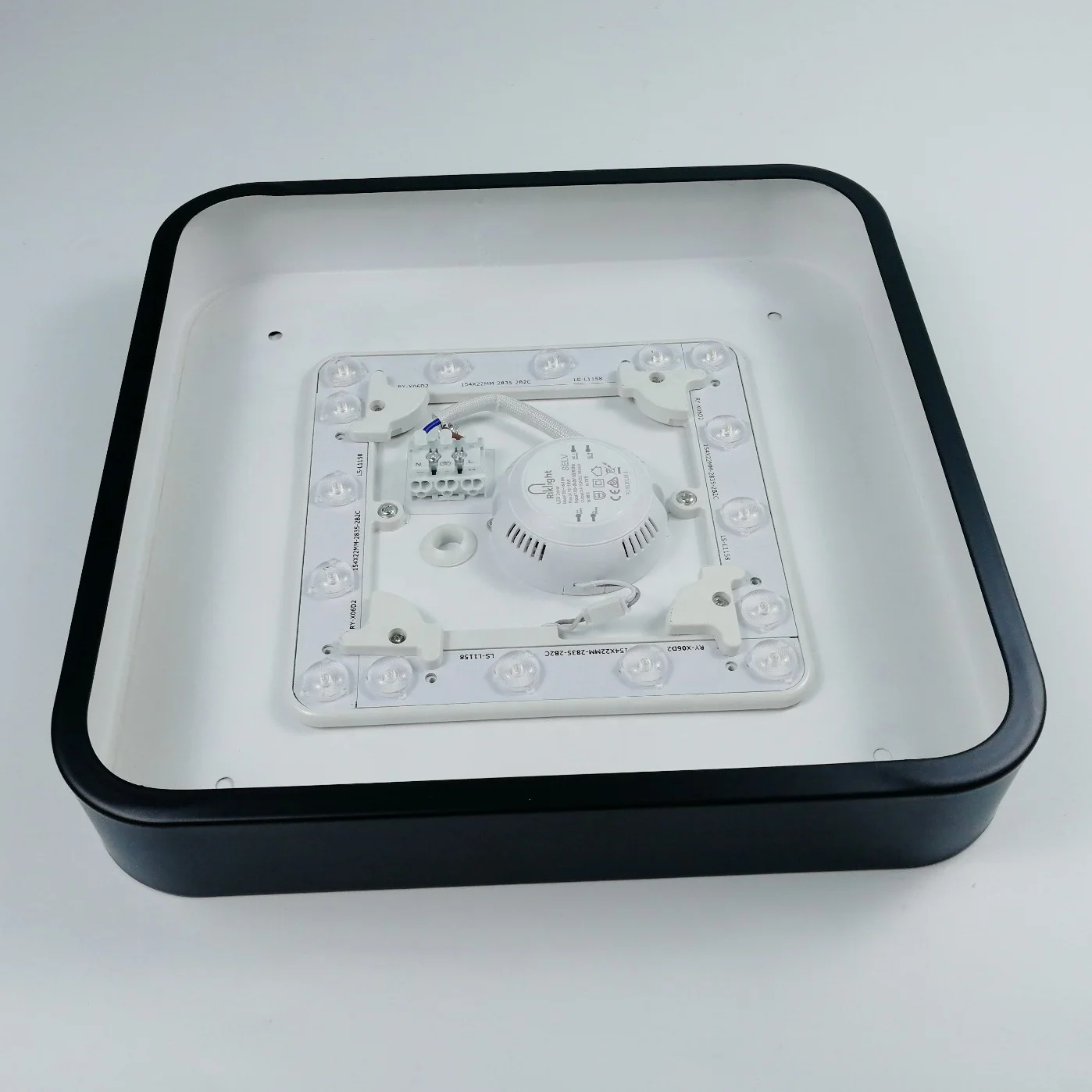 Hot sales Square Shape Multi color ring led ceiling light for surface mounted for bedroom