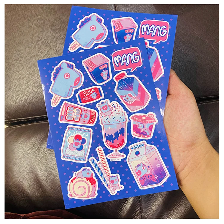 Waterproof UV-Resistant Adhesive Vinyl Custom Printing Decal Die Cut Sticker Logo