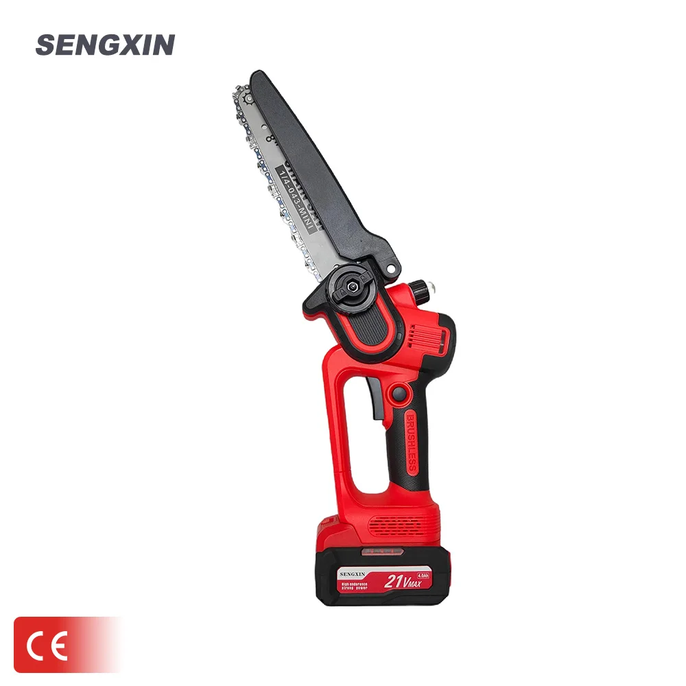 SENGXIN 8 ' 5.0Ah SX-8303 external rotor single-handed lithium chainsaw,  External brushless chainsaw