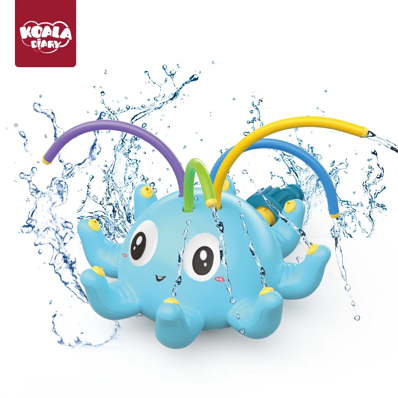 Summer Outdoor Water Toys, Octopus Sprinkler Toys with Wiggler Tubes, Outdoor Water Spray Sprinkler for Kids