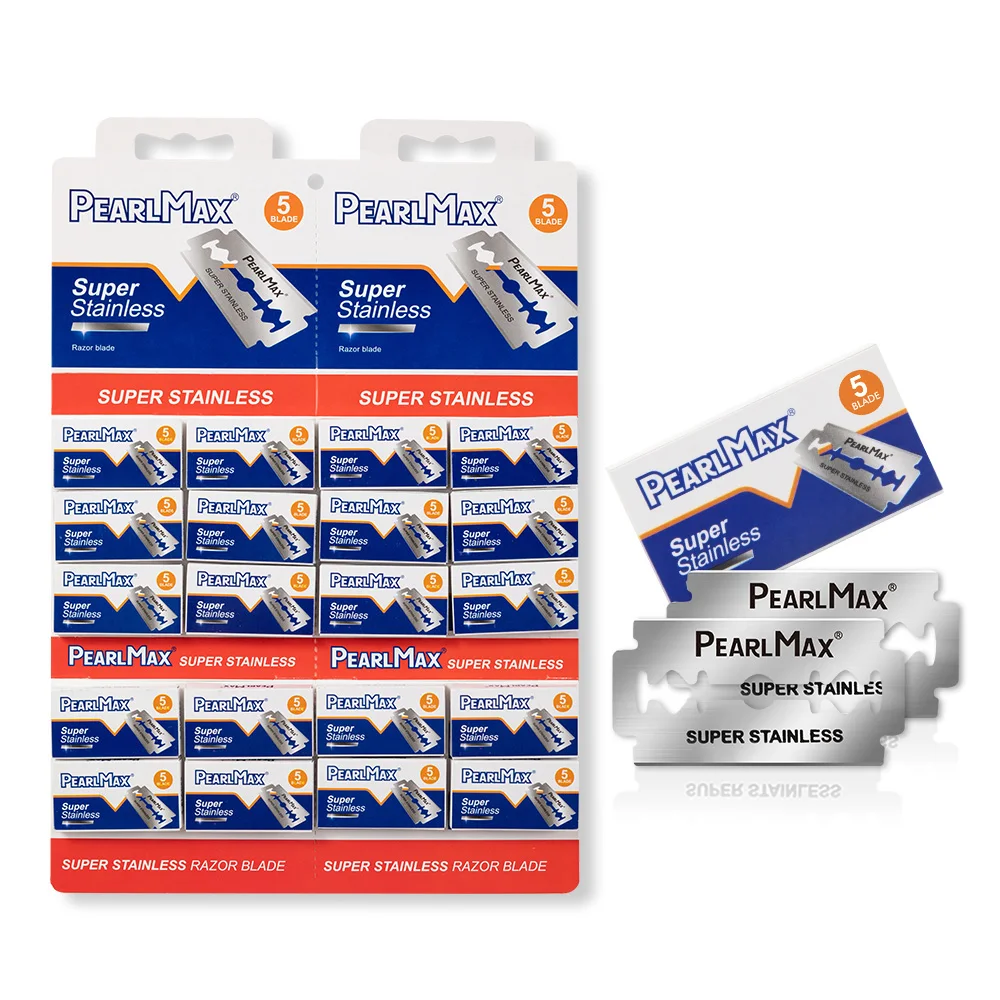 Pearlmax Safety Sharp Razor Blades Mens Disposable Stainless Steel Double Edge Shaving Blades