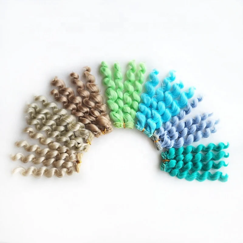 15*100cm BJD American doll Hair DIY doll Wig Realistic Hair Doll Wigs Big Wave Hair