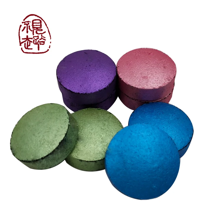 charcoal factory  round shisha hookah charcoal for incense /fragrance colorful diameter 33mm