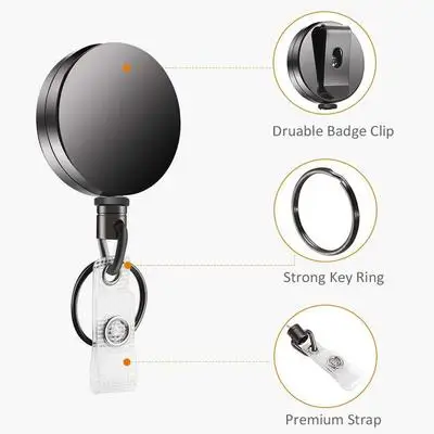 Hot Sell Amazon wholesale heavy duty retractable metal badge holder