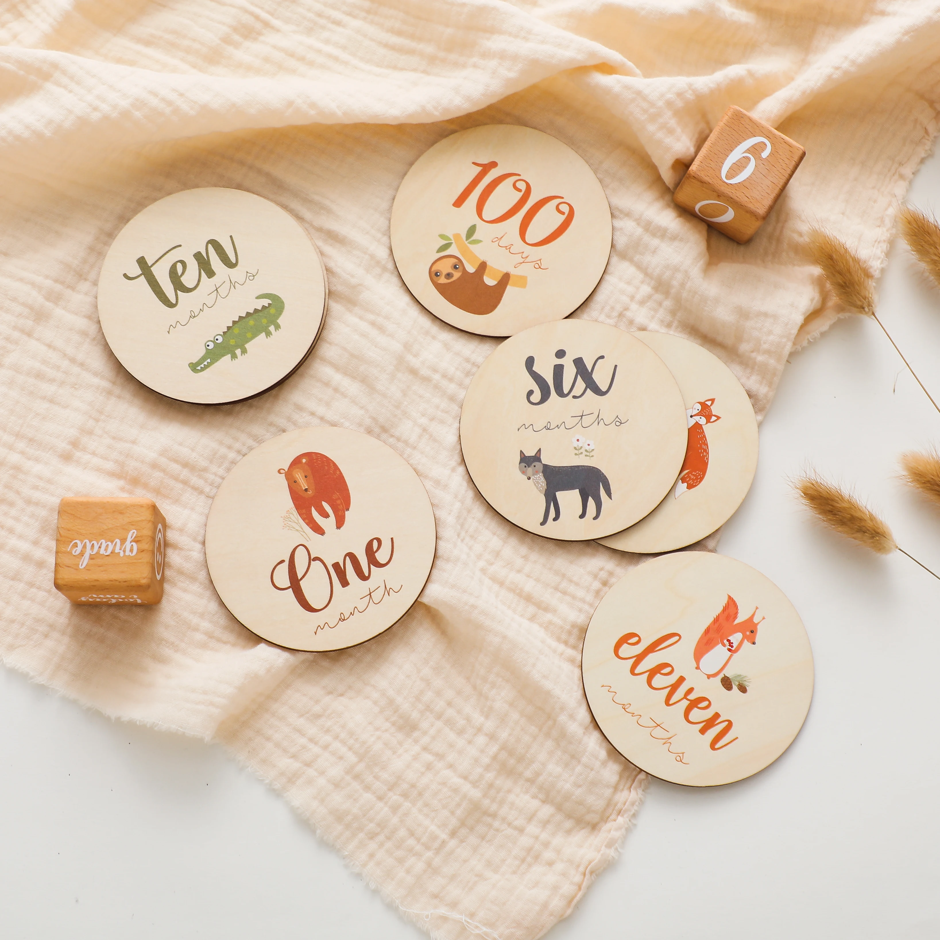 Деревянные Детские месячные вехи