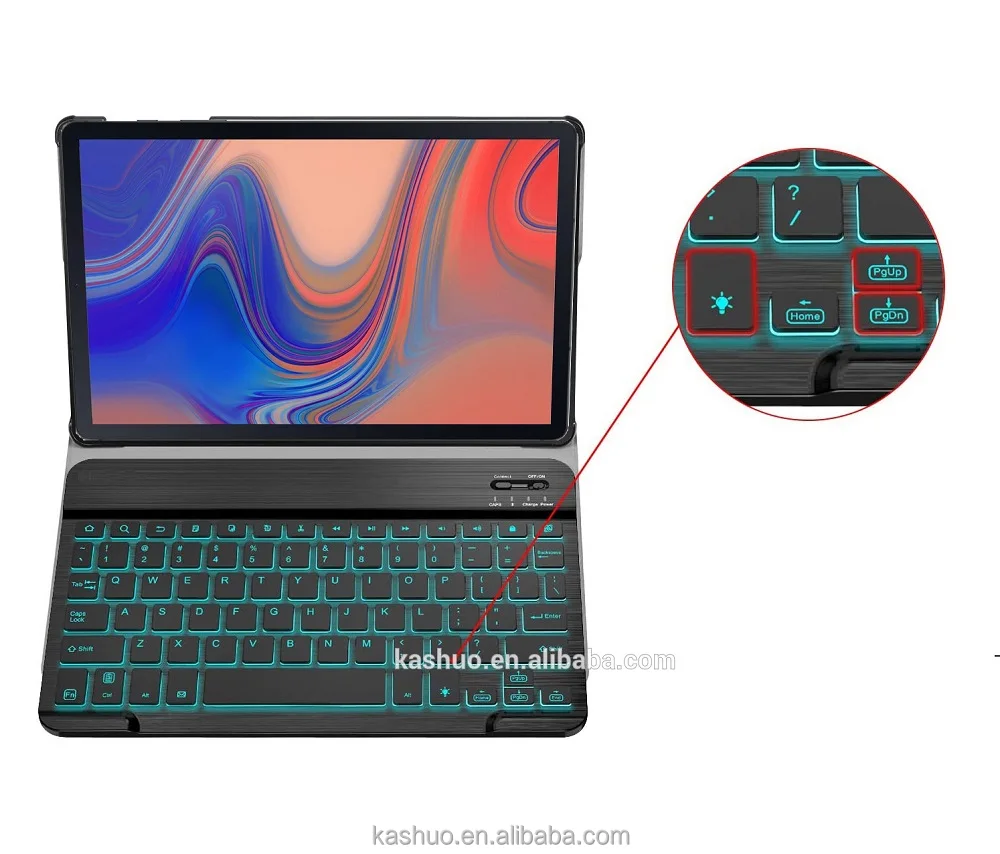 
2019 Wireless S5e 105 T720 PU Case with Keyboard for Samsung T720 