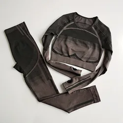 Wholesale Low Moq Women Seamless Fitness Sexy Y Back Top Bra And Leggings Gym Yoga Set Sport Suit