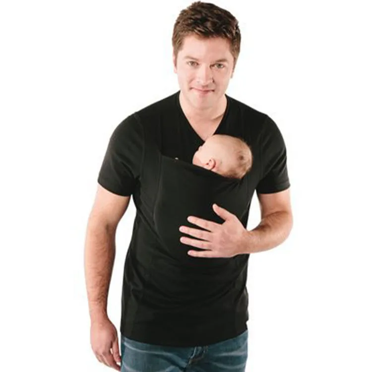 
Womens Maternity Skin to Skin Kangaro Babywearing baby carrier Wrap tank T shirt TEE baby Care holder carrier for Dad Mother 