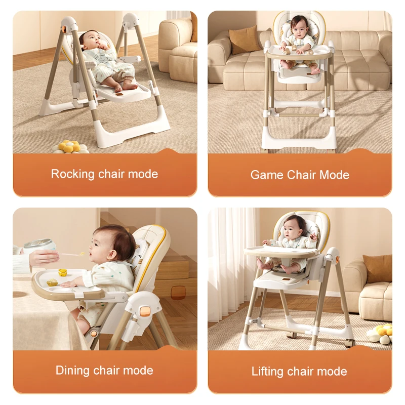 Baby High Chair Travel Infant Comfortable Armchair Portable Baby Feeding Chair Adjustable High Chair