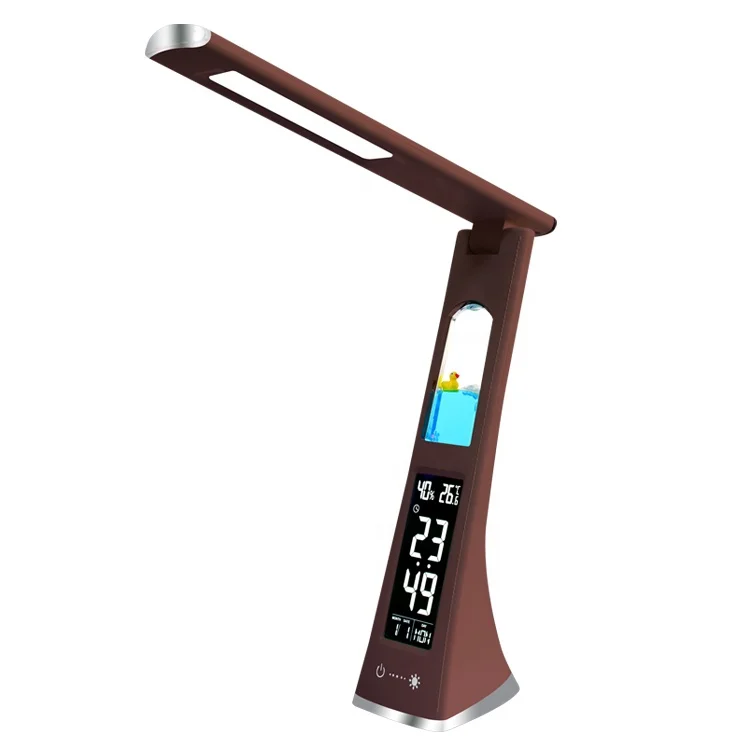 Bed Room Living Room Desk Lamp With Time Alarm Temperature Display Emergency Led Lamp Port Table Lamp