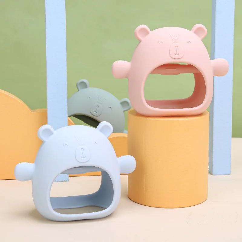 Customized Gift Rubber Game Toddler Chew Kid Teething Babi Newborn Teether Set Wooden Teether Ring BPA-free Baby Teether