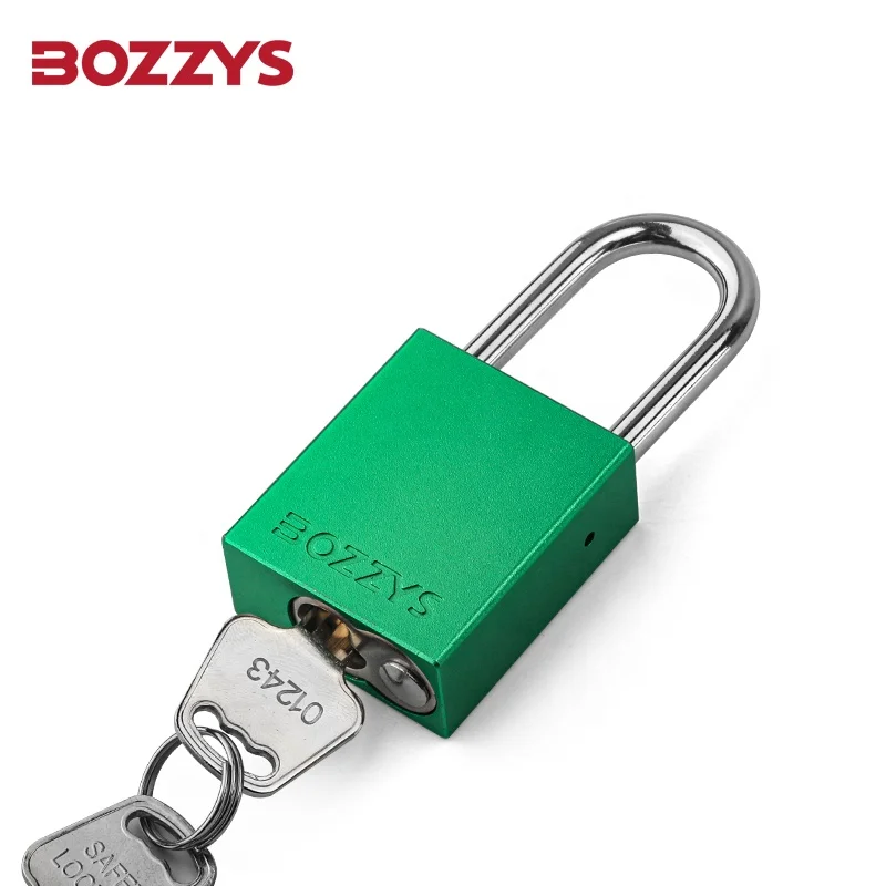 BOZZYS Hight Quality Aluminium Safety Padlock with Master Key and Steel Shackle for Industrial Lockout-Tagout
