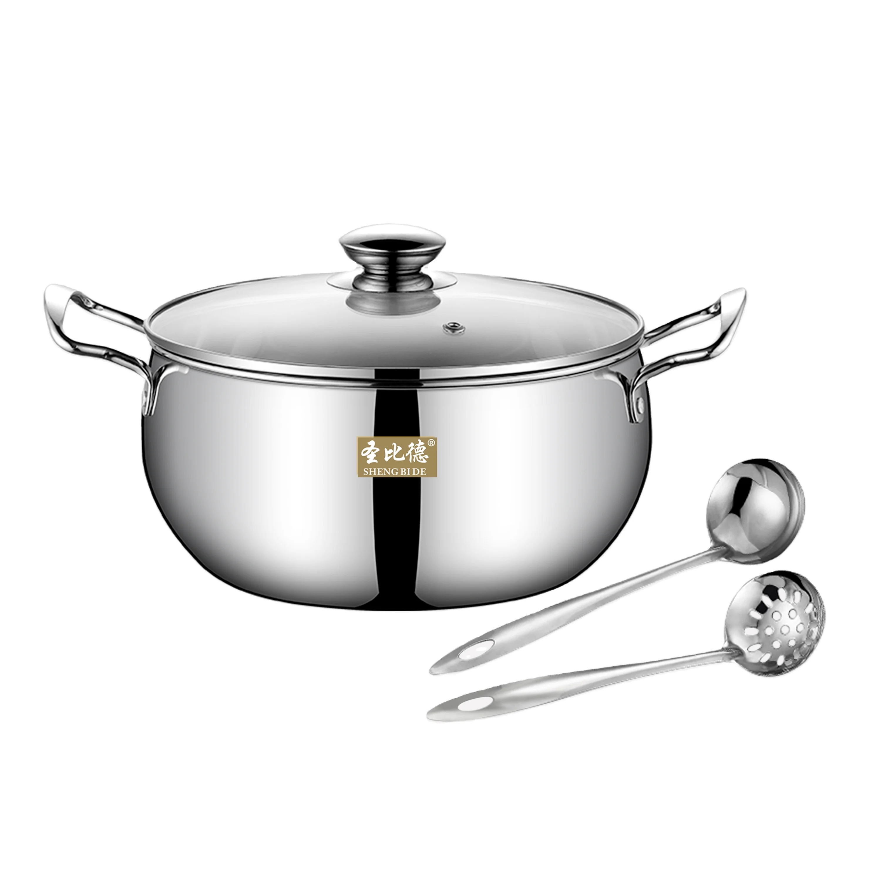 Суповая кастрюля из нержавеющей стали утолщенная суповая кастрюля 22 см ручка из нержавеющей стали