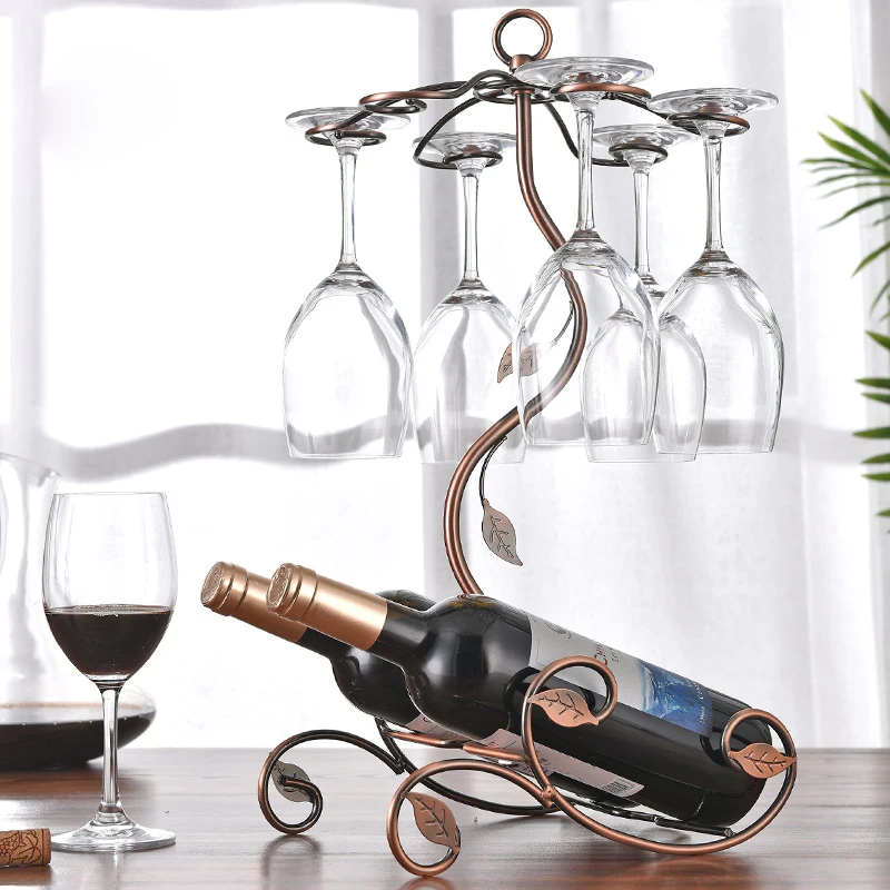 Metal Wine Glass Rack Wine Rack Display Stand Table Decor Tabletop Freestanding Wine Storage Rack