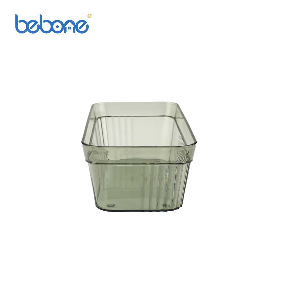 Square transparency kitchen utensils plastic kitchen vegetable fruit pantry storage baskets