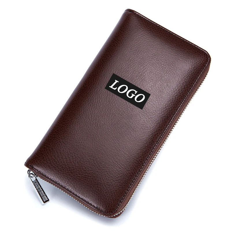 OEM leather passport ticket money wallet multi-card travel wallet male and female custom business card case wallet