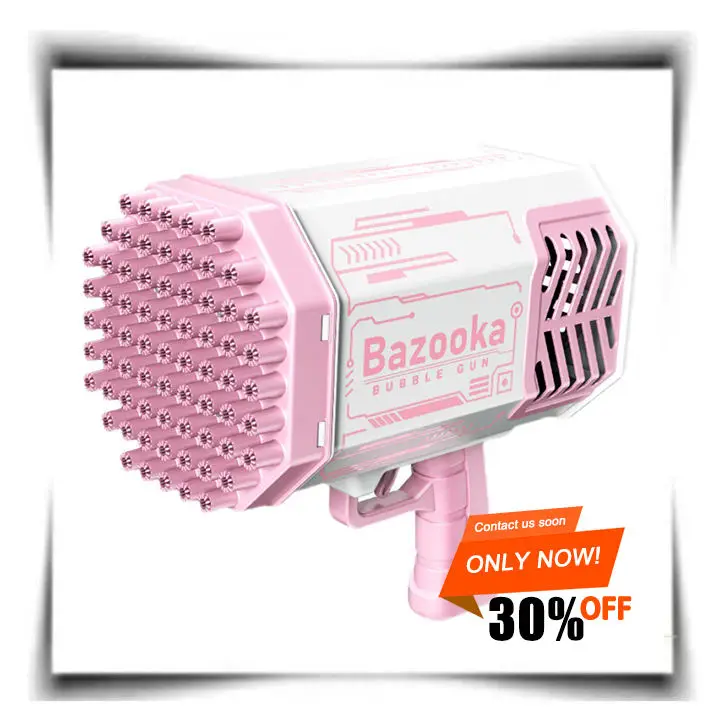 RZ Hot selling product Summer Outdoor Rocket Gatling Bubble Machine 88 Holes Super Multi-Bubble Automatic Bazooka Bubble Guns