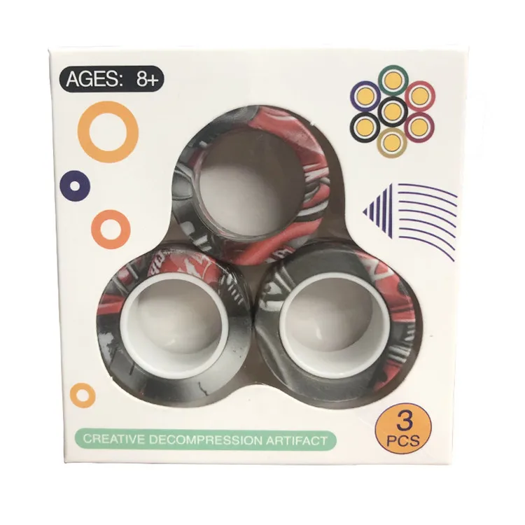 Amazon hot sale other toys stress reliever finger magnetic ring toy fidget spinner