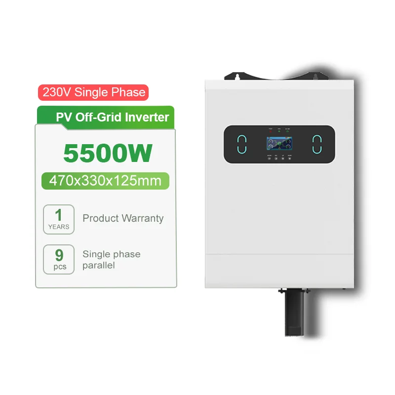 Energycreative 2 Years Warranty 5kw 8kw 10kw Off Grid Hybrid Inverter Solar Controller Integrated Solar Inverter