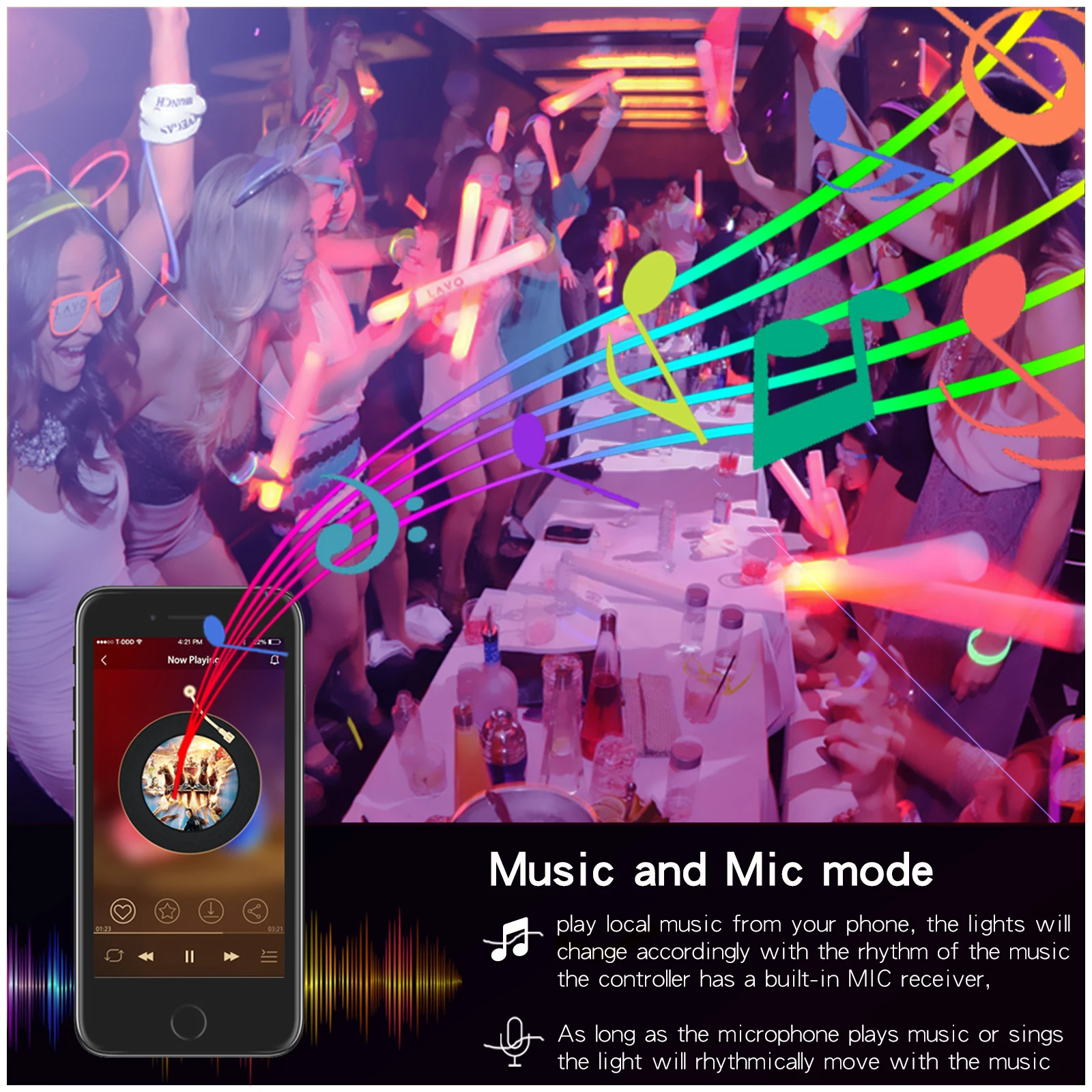 Indoor double line installation 10 meters music sync flexible rgb led strip light