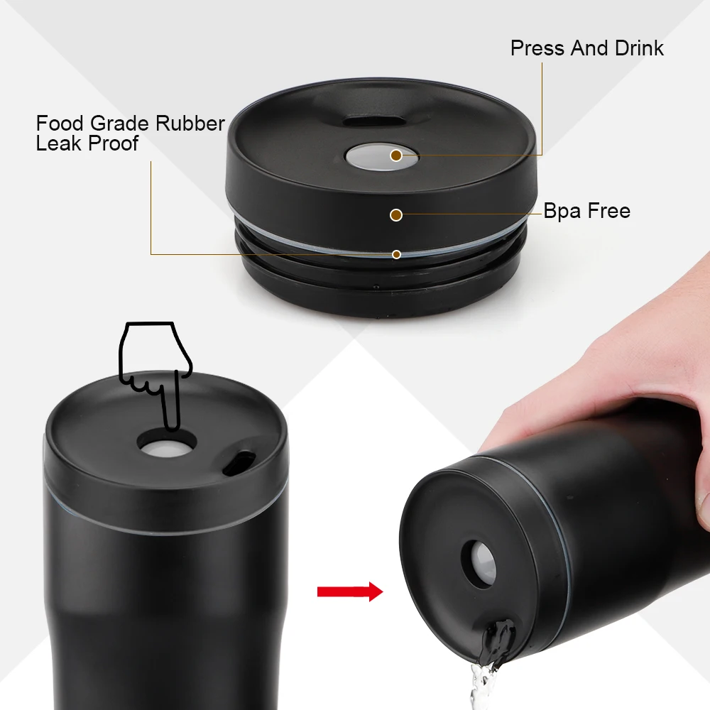 Car cup insulated coffee mug stainless double wall custom stainless steel tumbler for car