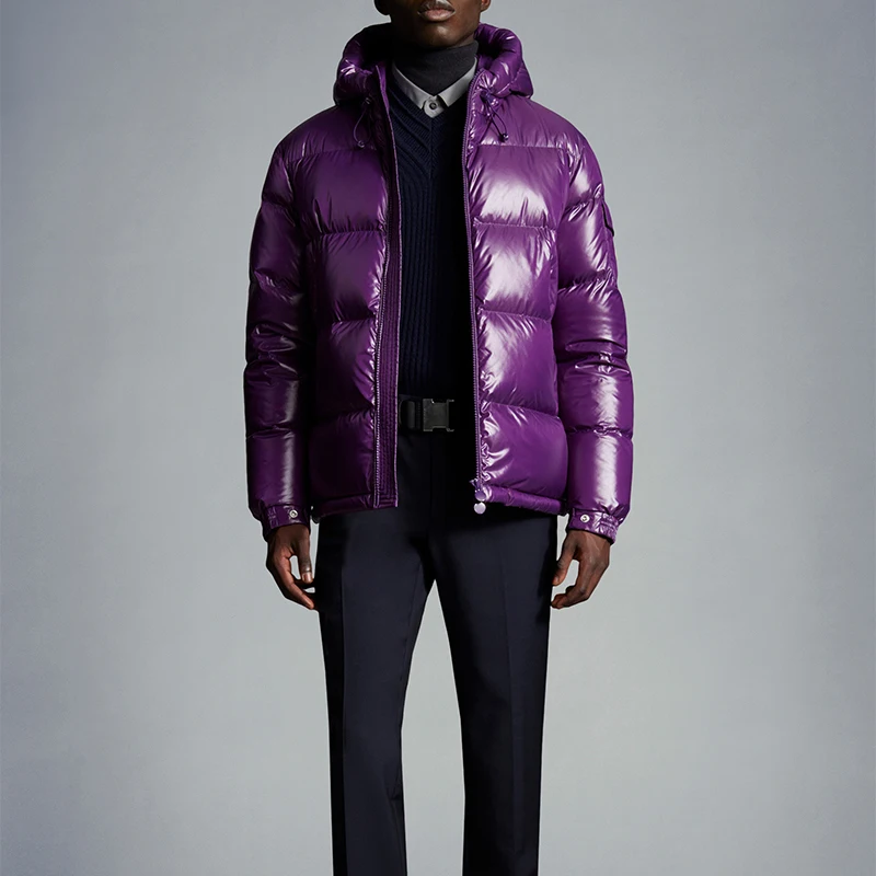 Wholesale Trendy Hood With Elastic Drawcord Designer Down Lightweight And Warm Bubble Coats Custom Down Jacket For Men