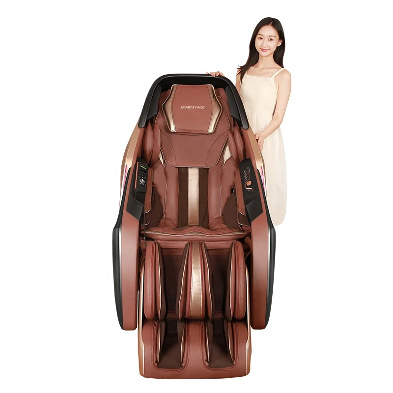 New Design Fullbody Shiatsu Bluetooth Massage Chair Air Pressure Neck Massage PU Leather Body Scan Zero Gravity Massage Chair